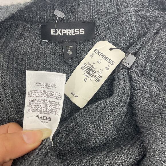 Express Black Ruffle Sleeve Sweater - Picture 4 of 4